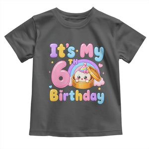 Its My 6th Birthday Kawaii Glitter Dumpling Graphic Toddler T Shirt Cute 6 Years Old Rainbow Bday Girl Party