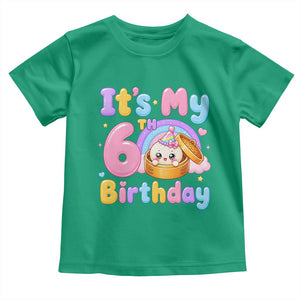 Its My 6th Birthday Kawaii Glitter Dumpling Graphic Toddler T Shirt Cute 6 Years Old Rainbow Bday Girl Party