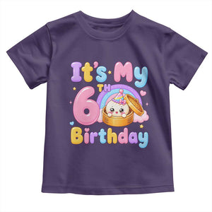 Its My 6th Birthday Kawaii Glitter Dumpling Graphic Toddler T Shirt Cute 6 Years Old Rainbow Bday Girl Party