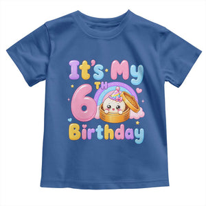 Its My 6th Birthday Kawaii Glitter Dumpling Graphic Toddler T Shirt Cute 6 Years Old Rainbow Bday Girl Party