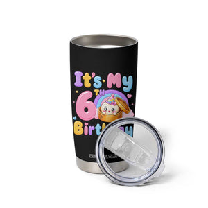 Its My 6th Birthday Kawaii Glitter Dumpling Graphic Tumbler Cup Cute 6 Years Old Rainbow Bday Girl Party
