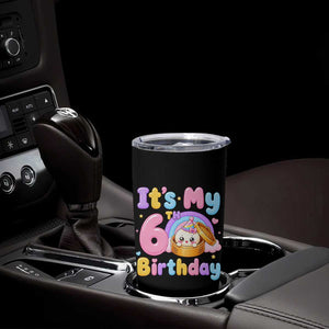 Its My 6th Birthday Kawaii Glitter Dumpling Graphic Tumbler Cup Cute 6 Years Old Rainbow Bday Girl Party