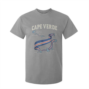 Cape Verde Islands Map National Flag T Shirt For Kid Cabo Verde Archipelago Geography Pride TS02 Sport Gray Print Your Wear