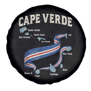 Cape Verde Islands Map National Flag Spare Tire Cover Cabo Verde Archipelago Geography Pride TS02 Print Your Wear