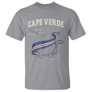 Cape Verde Islands Map National Flag T Shirt Cabo Verde Archipelago Geography Pride TS02 Sport Gray Print Your Wear