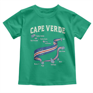 Cape Verde Islands Map National Flag Toddler T Shirt Cabo Verde Archipelago Geography Pride TS02 Irish Green Print Your Wear