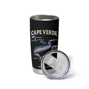 Cape Verde Islands Map National Flag Tumbler Cup Cabo Verde Archipelago Geography Pride TS02 Print Your Wear