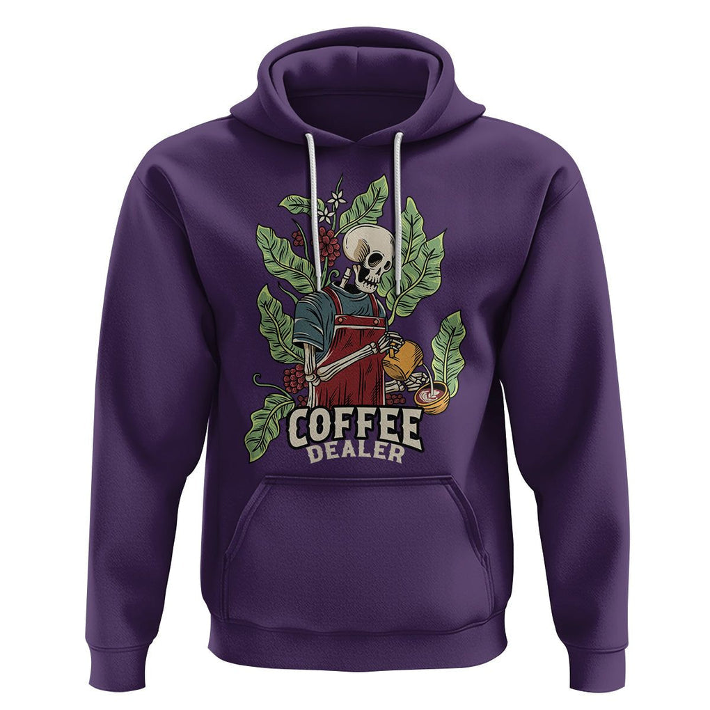 Skeleton Barista Hoodie Coffee Dealer Latte Lover TS02 Purple Printyourwear