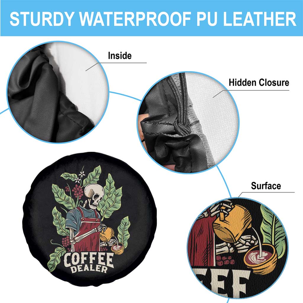 Skeleton Barista Spare Tire Cover Coffee Dealer Latte Lover TS02 Print Your Wear