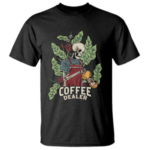 Skeleton Barista T Shirt Coffee Dealer Latte Lover TS02 Black Printyourwear