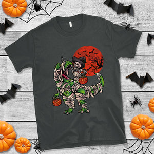 Halloween Skeleton Riding Dinosaur Funny Scary Pumpkin T Shirt TS02 Printyourwear