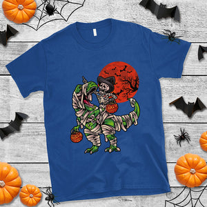 Halloween Skeleton Riding Dinosaur Funny Scary Pumpkin T Shirt TS02 Printyourwear