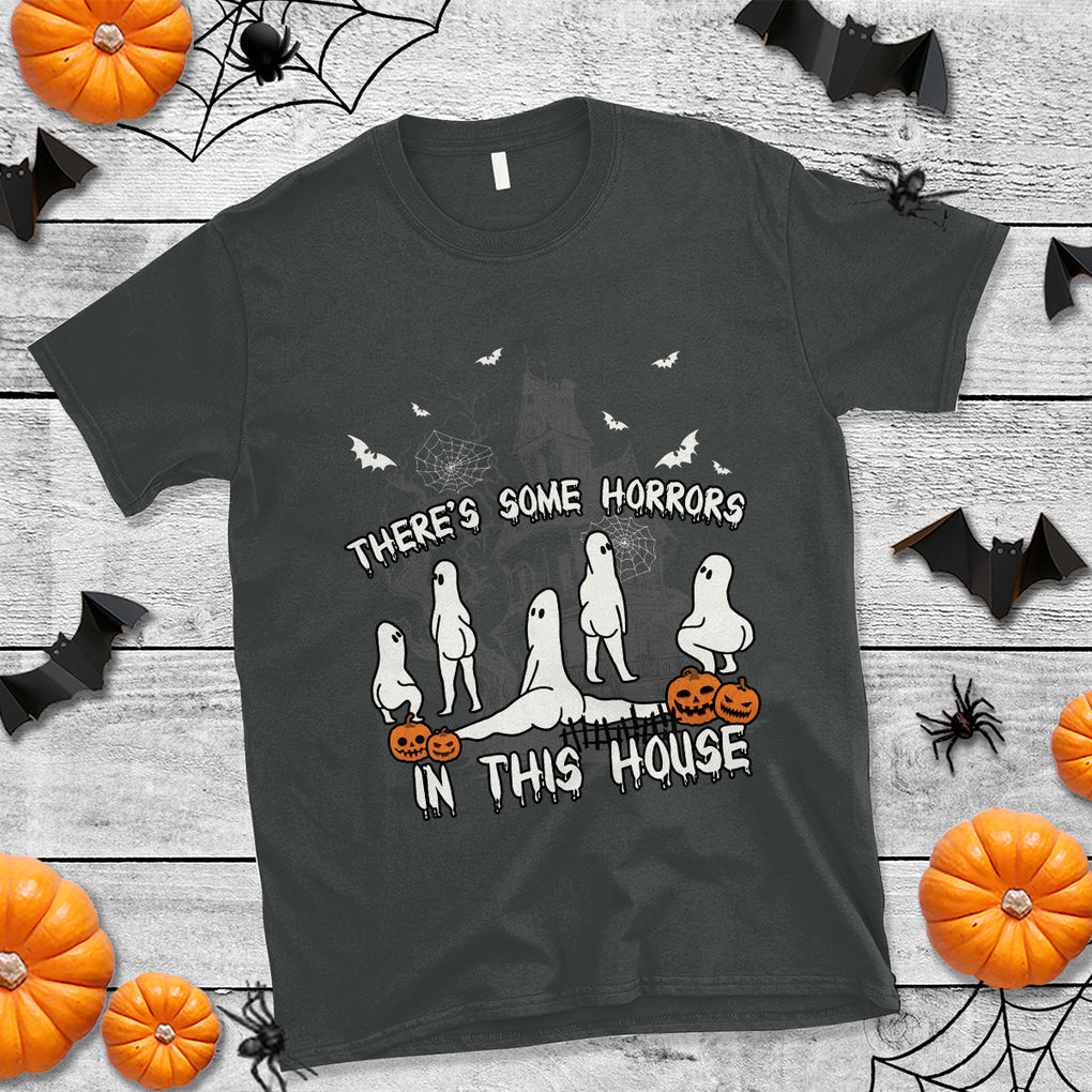 There's Some Horrors In This House Ghosts Pumpkin Halloween T Shirt TS02 Printyourwear