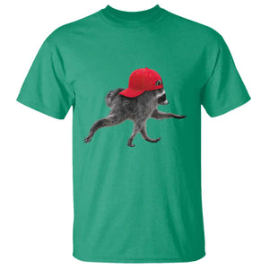 Funny Jimothy Raccoon Wearing Red Cap Graphic T Shirt Viral Seattle Trash Panda Feral Legend