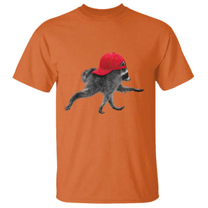 Funny Jimothy Raccoon Wearing Red Cap Graphic T Shirt Viral Seattle Trash Panda Feral Legend