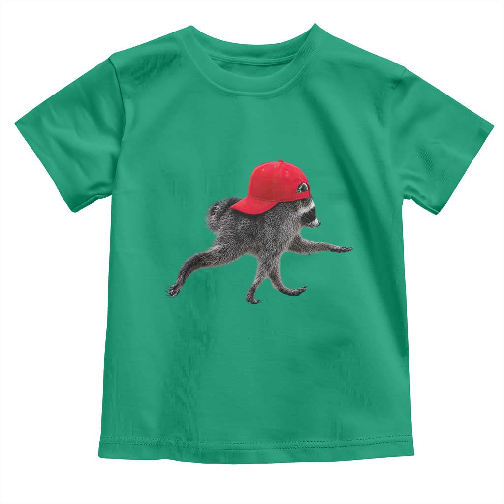 Funny Jimothy Raccoon Wearing Red Cap Graphic Toddler T Shirt Viral Seattle Trash Panda Feral Legend