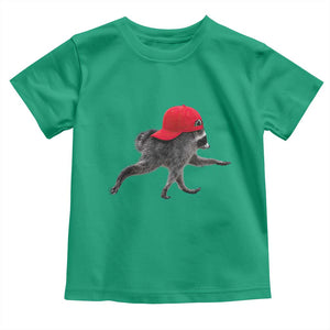 Funny Jimothy Raccoon Wearing Red Cap Graphic Toddler T Shirt Viral Seattle Trash Panda Feral Legend