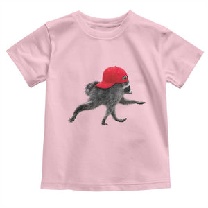 Funny Jimothy Raccoon Wearing Red Cap Graphic Toddler T Shirt Viral Seattle Trash Panda Feral Legend