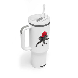 Funny Jimothy Raccoon Wearing Red Cap Graphic Tumbler With Handle Viral Seattle Trash Panda Feral Legend