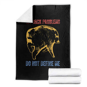 Funny Jimothy Meme Back Pain Humor Throw Blanket My Back Problems Do Not Define Me Viral Seattle Raccoon