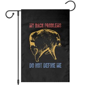 Funny Jimothy Meme Back Pain Humor Garden Flag My Back Problems Do Not Define Me Viral Seattle Raccoon