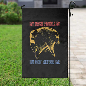 Funny Jimothy Meme Back Pain Humor Garden Flag My Back Problems Do Not Define Me Viral Seattle Raccoon
