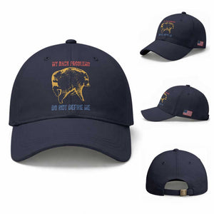 Funny Jimothy Meme Back Pain Humor Baseball Cap My Back Problems Do Not Define Me Viral Seattle Raccoon