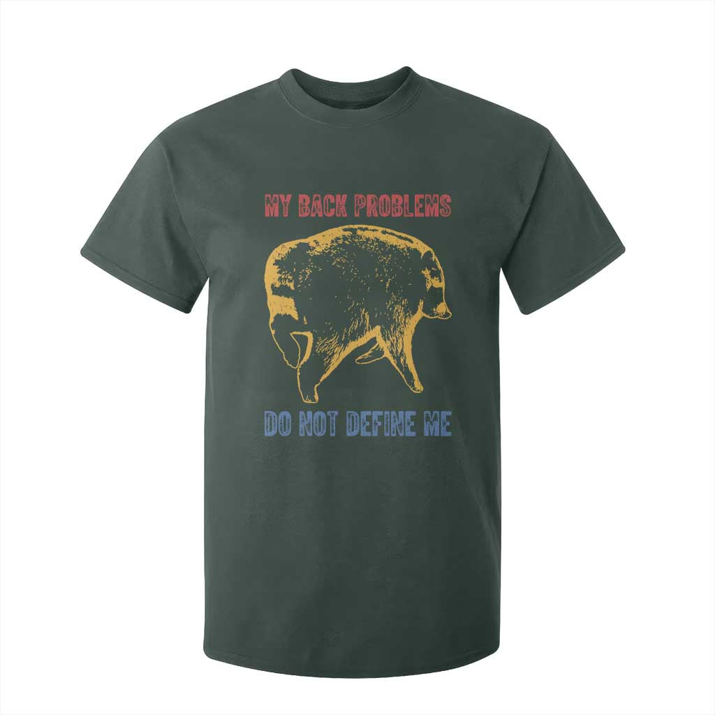 Funny Jimothy Meme Back Pain Humor T Shirt For Kid My Back Problems Do Not Define Me Viral Seattle Raccoon
