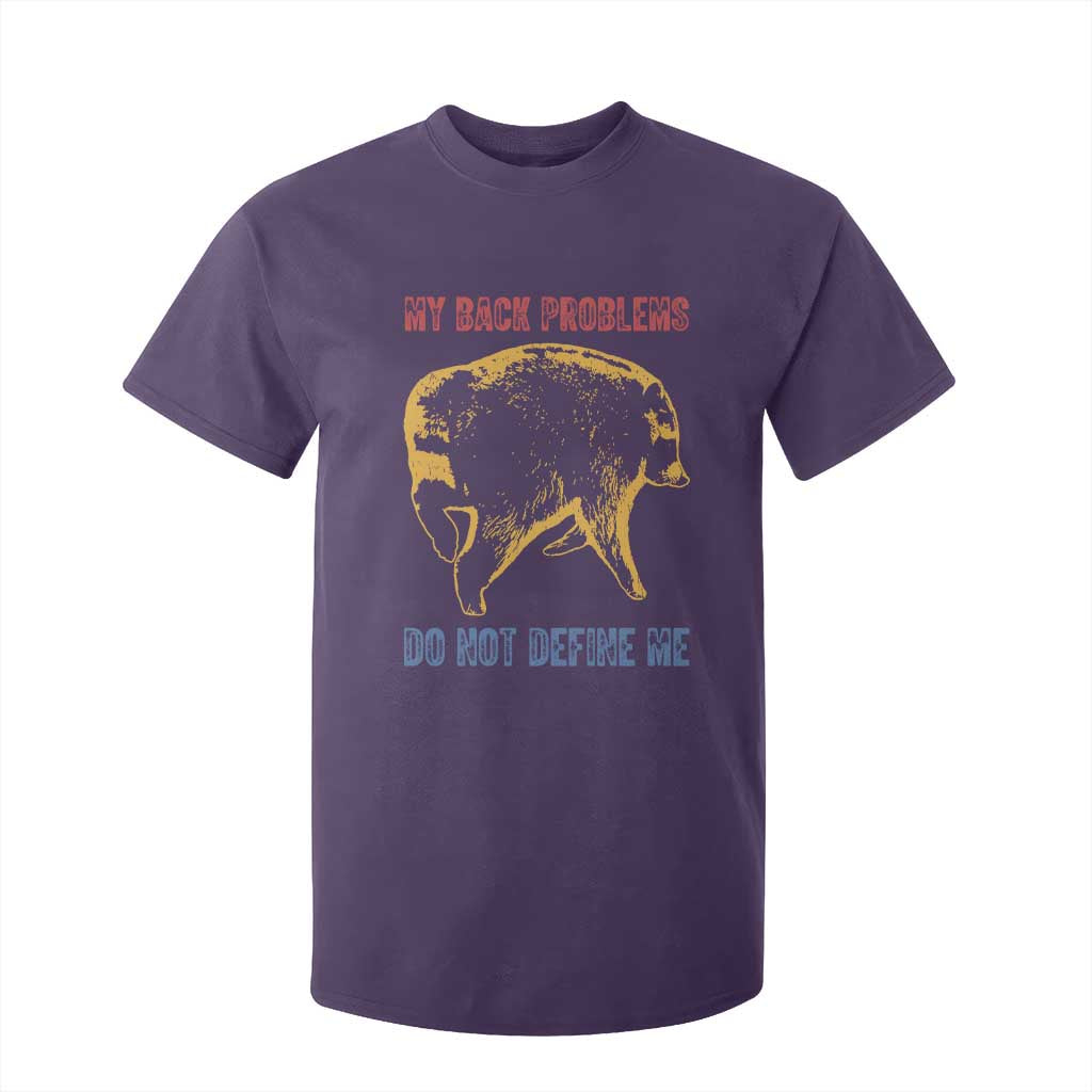 Funny Jimothy Meme Back Pain Humor T Shirt For Kid My Back Problems Do Not Define Me Viral Seattle Raccoon