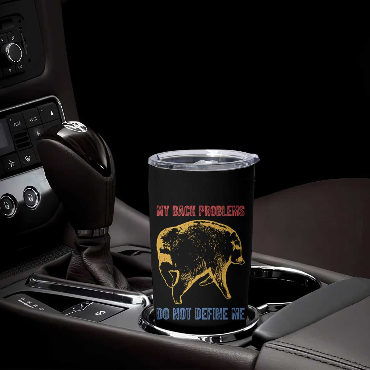 Funny Jimothy Meme Back Pain Humor Tumbler Cup My Back Problems Do Not Define Me Viral Seattle Raccoon