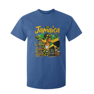Proud Jamaican Queen Jamaica Roots Heritage T Shirt For Kid Doctor Bird and Island Landmarks Graphic