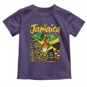 Proud Jamaican Queen Jamaica Roots Heritage Toddler T Shirt Doctor Bird and Island Landmarks Graphic
