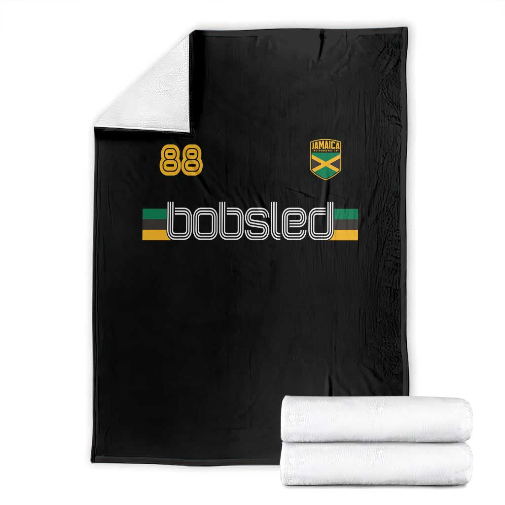 Jamaica Bobsled 1988 Sports Jersey Style Throw Blanket Retro Winter Games Team Island Jamaican Pride