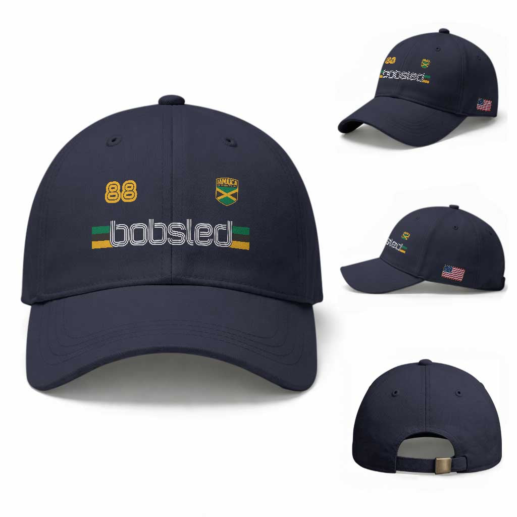 Jamaica Bobsled 1988 Sports Jersey Style Baseball Cap Retro Winter Games Team Island Jamaican Pride