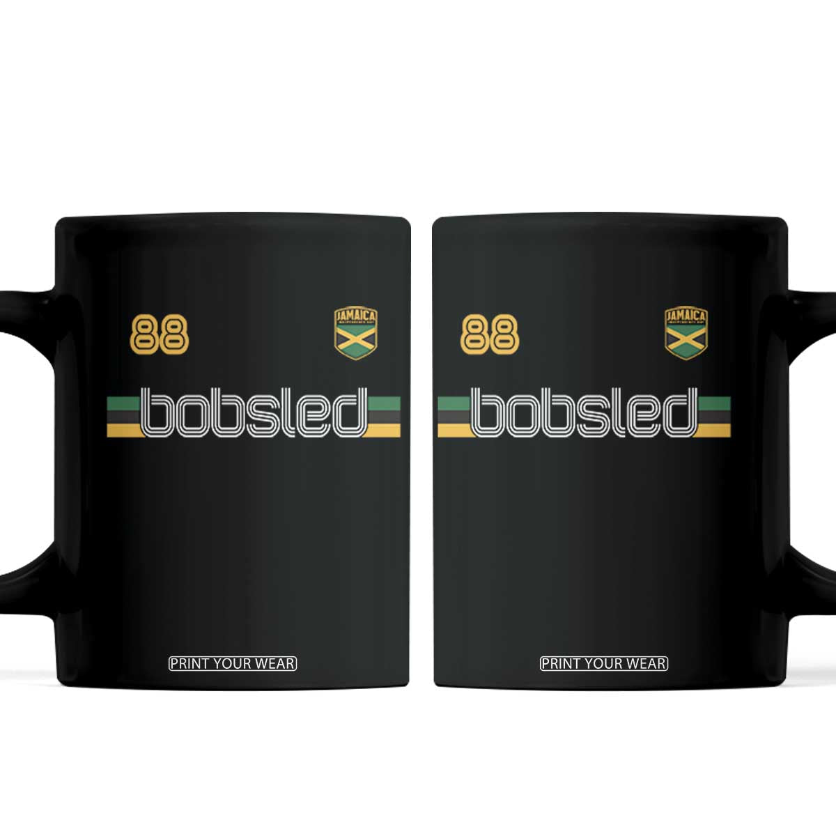 Jamaica Bobsled 1988 Sports Jersey Style Coffee Mug Retro Winter Games Team Island Jamaican Pride