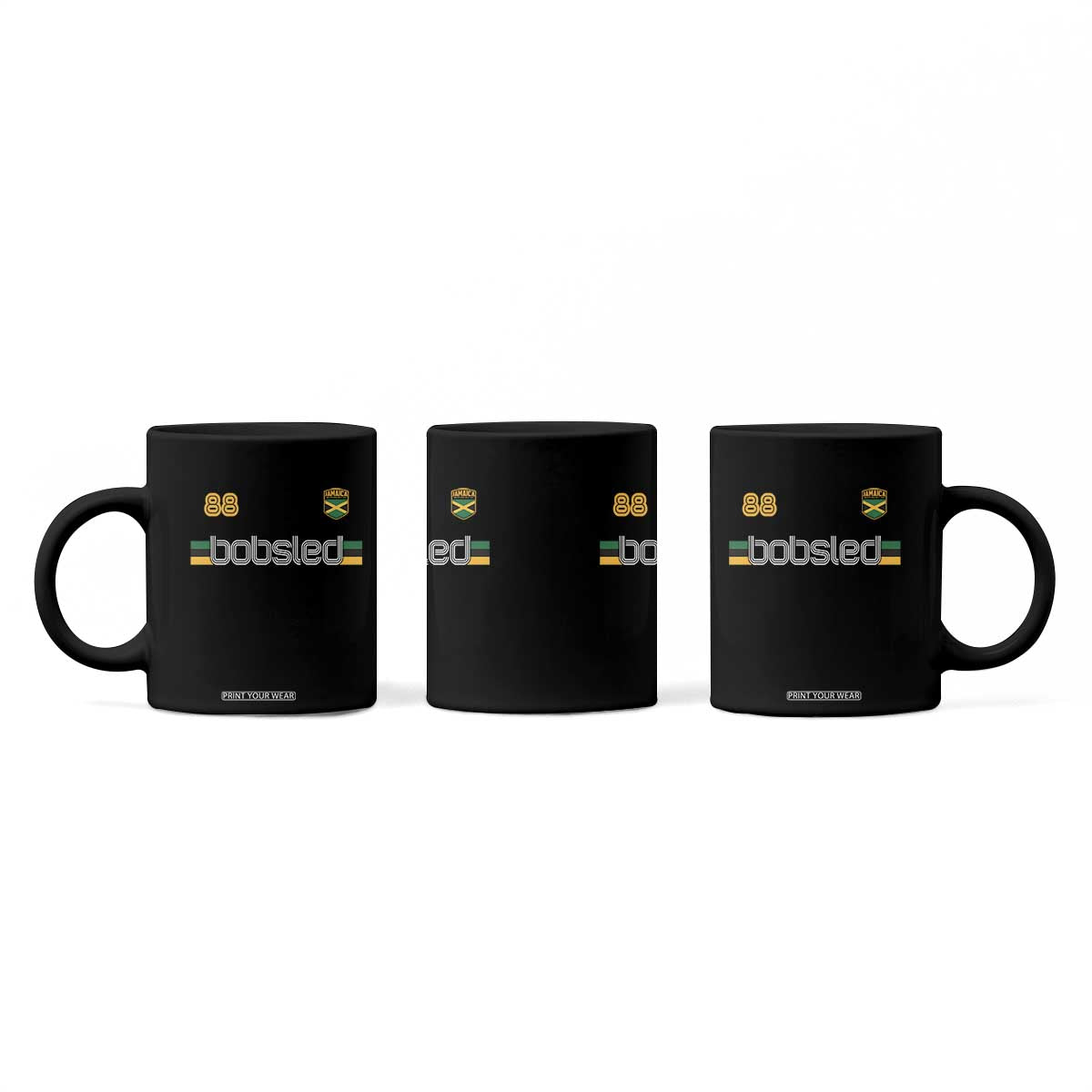Jamaica Bobsled 1988 Sports Jersey Style Coffee Mug Retro Winter Games Team Island Jamaican Pride
