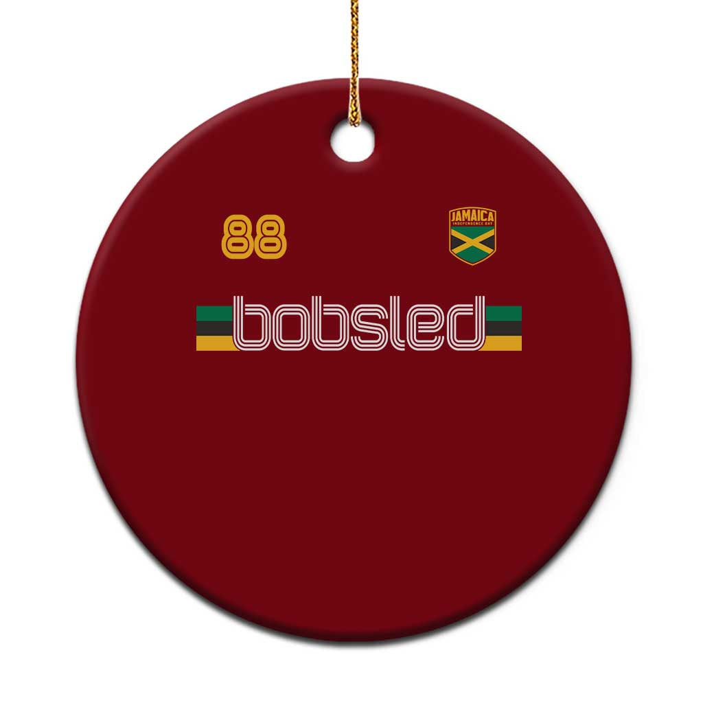 Jamaica Bobsled 1988 Sports Jersey Style Ceramic Ornament Retro Winter Games Team Island Jamaican Pride