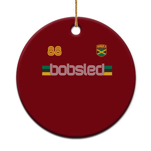 Jamaica Bobsled 1988 Sports Jersey Style Ceramic Ornament Retro Winter Games Team Island Jamaican Pride