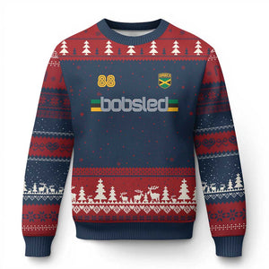 Jamaica Bobsled 1988 Sports Jersey Style Ugly Christmas Sweater Retro Winter Games Team Island Jamaican Pride