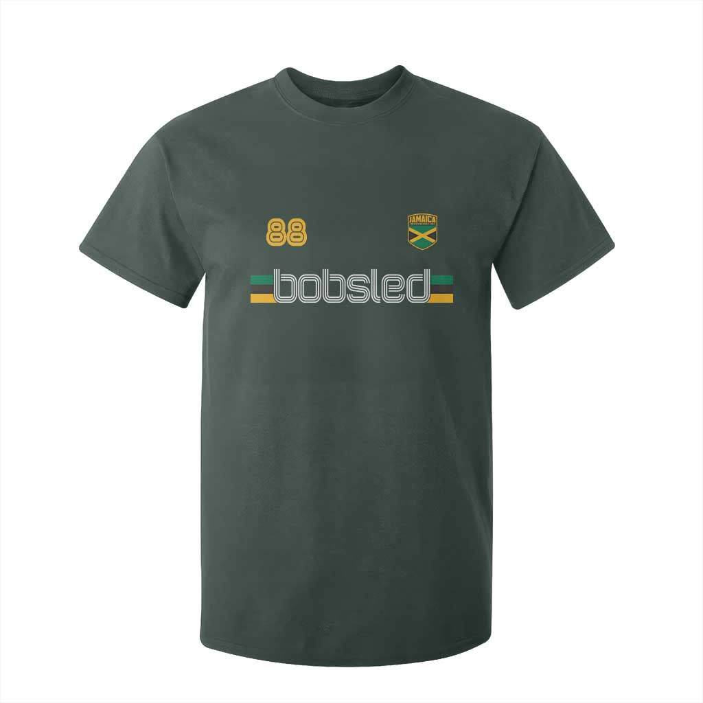 Jamaica Bobsled 1988 Sports Jersey Style T Shirt For Kid Retro Winter Games Team Island Jamaican Pride