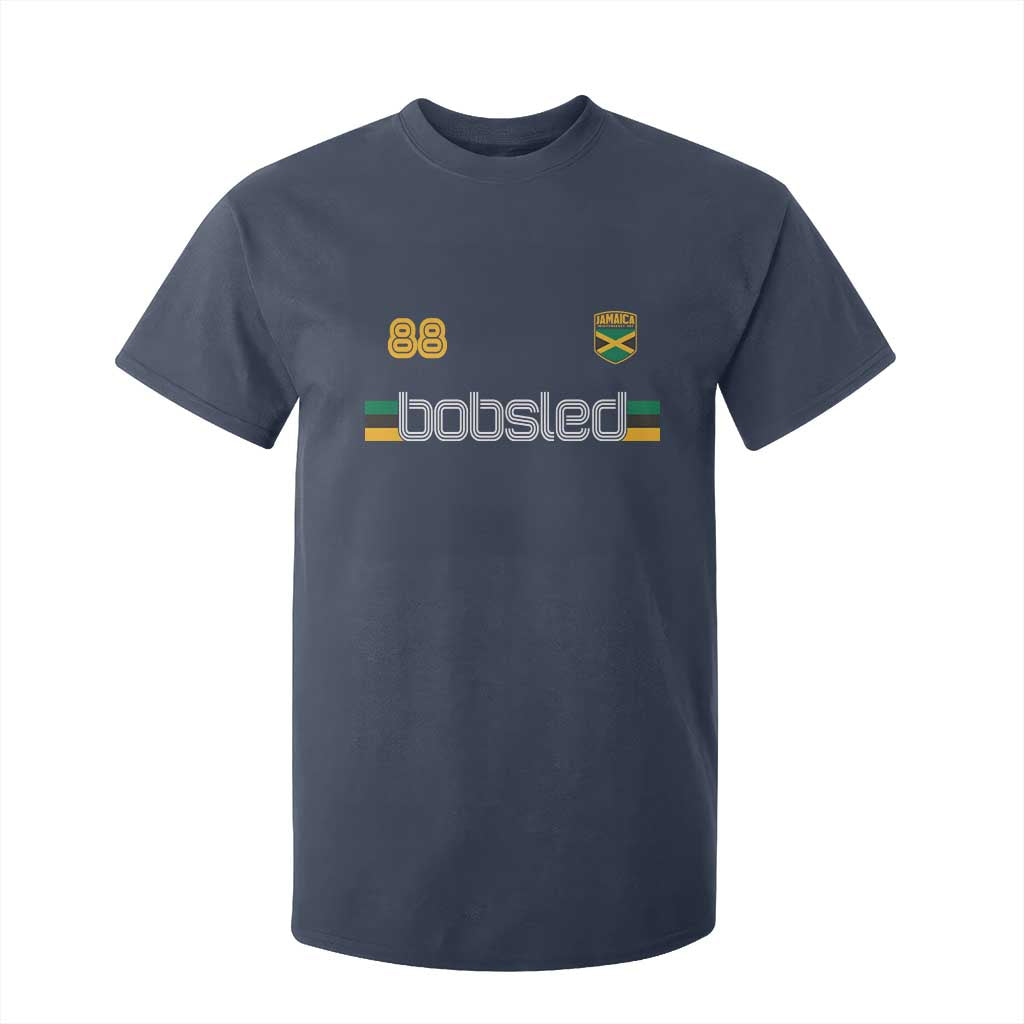 Jamaica Bobsled 1988 Sports Jersey Style T Shirt For Kid Retro Winter Games Team Island Jamaican Pride