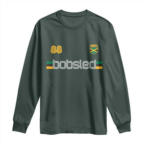 Jamaica Bobsled 1988 Sports Jersey Style Long Sleeve Shirt Retro Winter Games Team Island Jamaican Pride