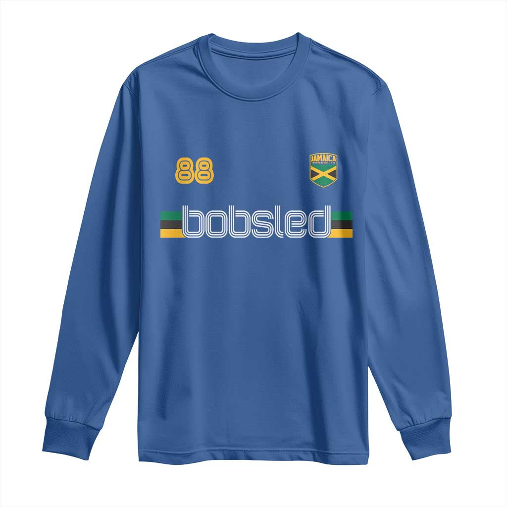 Jamaica Bobsled 1988 Sports Jersey Style Long Sleeve Shirt Retro Winter Games Team Island Jamaican Pride