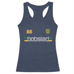 Jamaica Bobsled 1988 Sports Jersey Style Racerback Tank Top Retro Winter Games Team Island Jamaican Pride