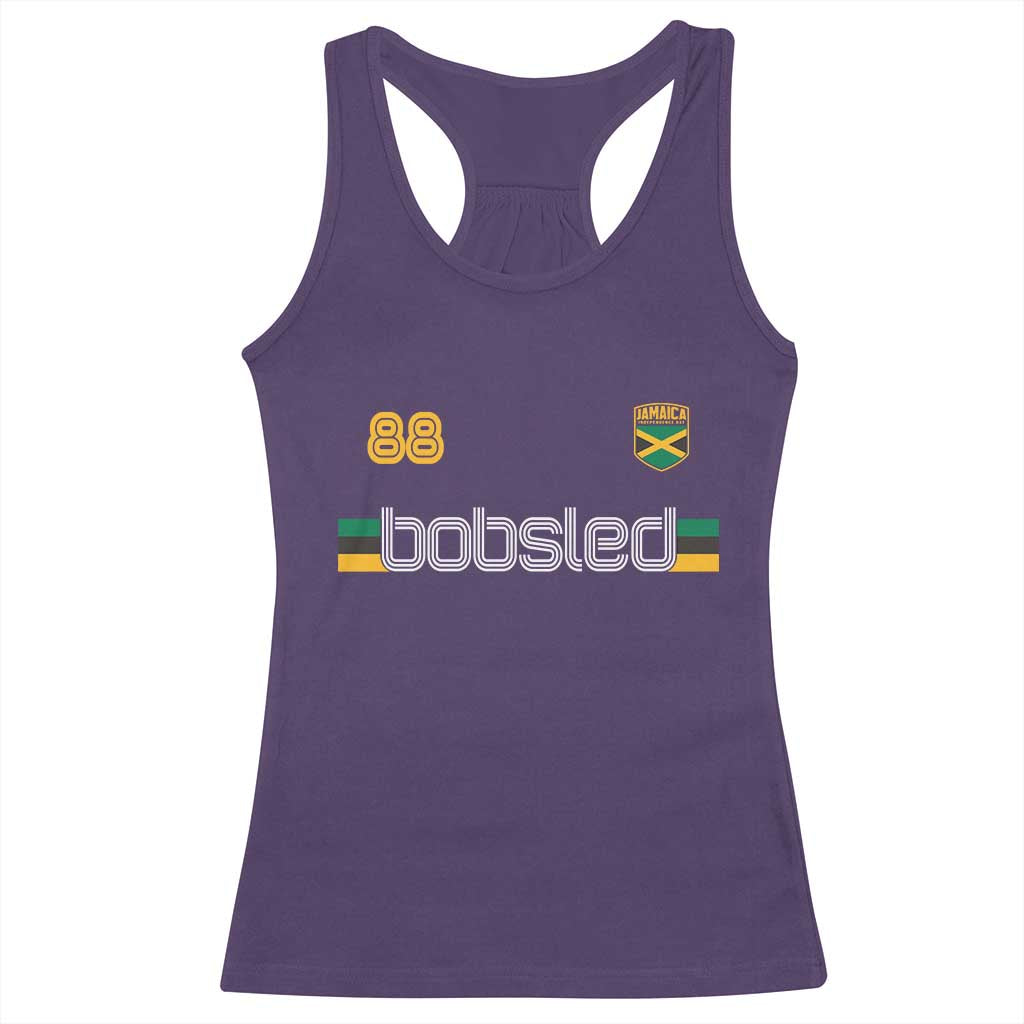 Jamaica Bobsled 1988 Sports Jersey Style Racerback Tank Top Retro Winter Games Team Island Jamaican Pride