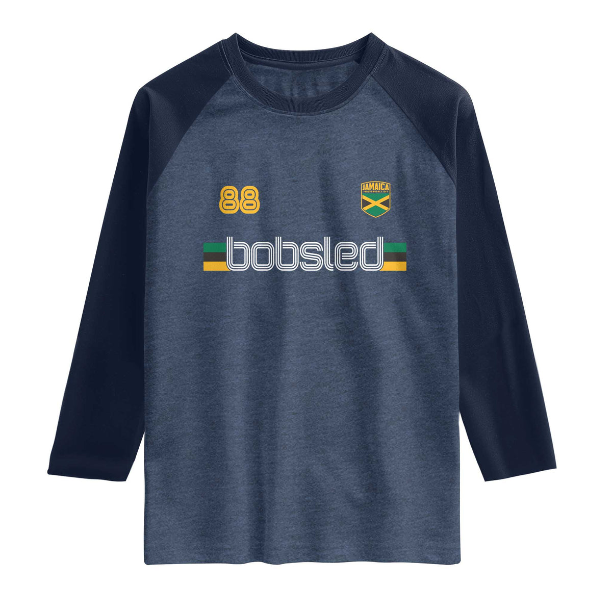 Jamaica Bobsled 1988 Sports Jersey Style Raglan Shirt Retro Winter Games Team Island Jamaican Pride