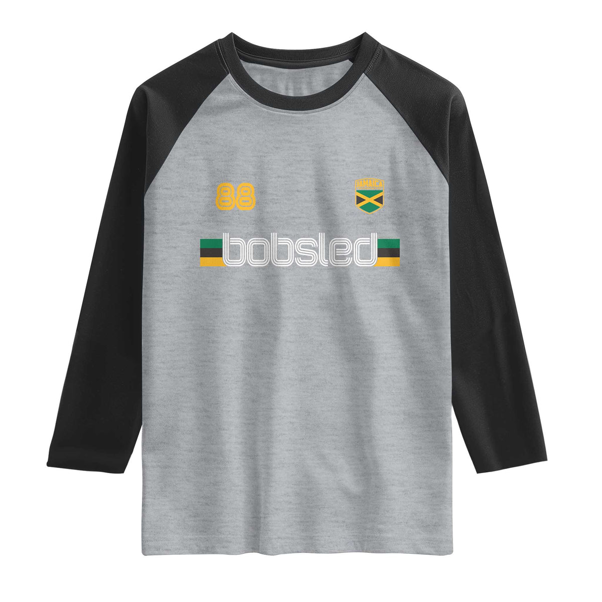 Jamaica Bobsled 1988 Sports Jersey Style Raglan Shirt Retro Winter Games Team Island Jamaican Pride