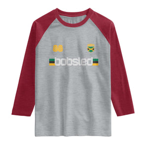 Jamaica Bobsled 1988 Sports Jersey Style Raglan Shirt Retro Winter Games Team Island Jamaican Pride