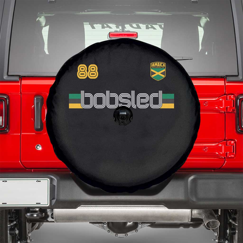 Jamaica Bobsled 1988 Sports Jersey Style Spare Tire Cover Retro Winter Games Team Island Jamaican Pride