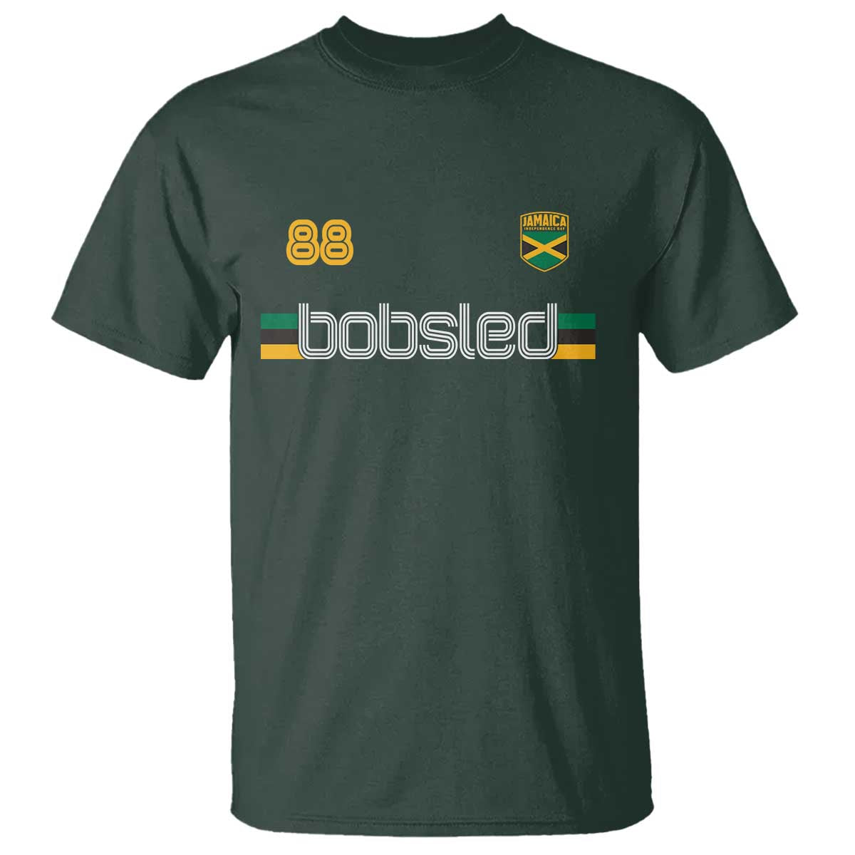 Jamaica Bobsled 1988 Sports Jersey Style T Shirt Retro Winter Games Team Island Jamaican Pride